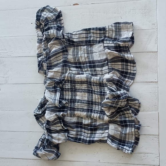 American Eagle Plaid Crop Top - Picture 3 of 4